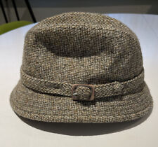 Dunn & Co. Men's 100% Wool Vtg Handwoven Harris Tweed Fedora Hat Sz 6 7/8
