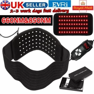 660nm Red &850nm Near Infrared Light Therapy Waist Wrap Pad Belt Pain Relief - Picture 1 of 12