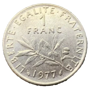 1977 FRANCE - Excellent 1 Franc Nickel Coin - Highly Collectible Vintage Coin 🤩 - Picture 1 of 2