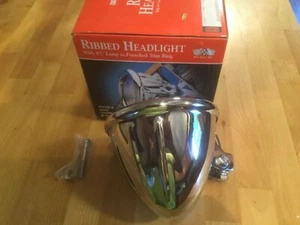 Harley Davidson 4-1/2 inch ribbed headlight by Rick Doss - Bild 1 von 3