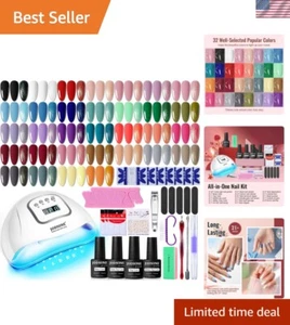 Luxury 36PCS Gel Nail Polish Kit with UV Lamp – 32 Classic Colors & Nail Tools - Picture 1 of 12