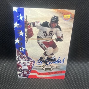 1995 Signature Rookie Miracle On Ice Auto Signed /2000 Eric Strobel - Picture 1 of 2