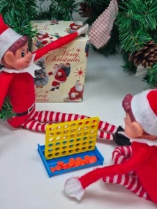 Elf 4in Row Game GAMES ACCESSORIES Props Ideas Joke Christmas Decoration Connect - Picture 1 of 6