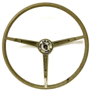 ORIGINAL 63?4?5?6?7?8?FORD STEERING WHEEL,GREEN,THREE SPOKE,MUSTANG,FAIRLANE,ETC - Picture 1 of 10
