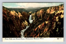 Yellowstone National Park, Great Falls, Grand Canyon, Vintage Postcard