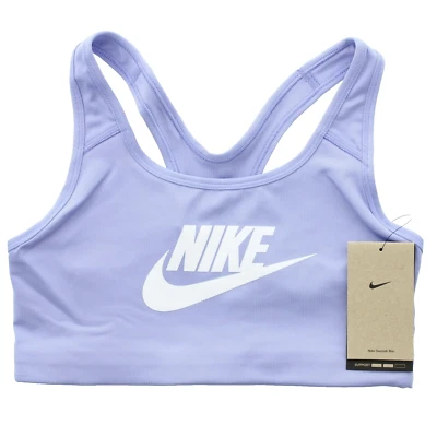 Nike Dri Fit Sports Bra, Women's Medium Support Swoosh Logo Bra, Purple, 899370 - Image 1 of 3