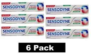 6 x SENSODYNE 100g TOOTHPASTE SENSITIVITY AND GUM EXTRA FRESH 100% Brand New - Picture 1 of 5