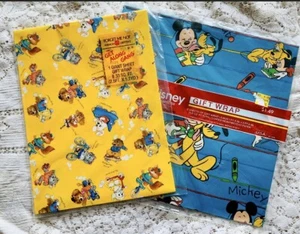 2 Packungen Neu aus altem Lagerbestand Geschenkpapier Packungen Get Along Gang und Walt Disney - Bild 1 von 10