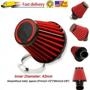 Filtro de aire 45° ángulo 42mm para moto todo terreno moto 150-250cc rojo universal - Imagen 1 de 10