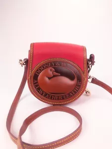 Borsa a tracolla nuova senza etichette DOONEY & BOURKE Big Duck rossa borsa con patta vintage rara - Foto 1 di 12