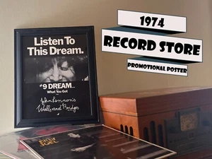 🎶 1974 John Lennon "#9 Dream" "Walls & Bridges" Record Store Promo Poster 🎶 - Bild 1 von 19