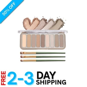 9 Colors Matte Eyeshadow Palette for Endless Looks - Travel Size with Brushes - Picture 1 of 9