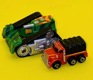 Camión de carga rojo construcción Micro Machines Highway Warriors 1990 Galoob vintage - Imagen 1 de 12