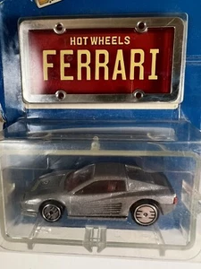 1989 HOT WHEELS PARK 'N PLATES FERRARI TESTAROSSA RED INT Large logo Variation - Picture 1 of 7