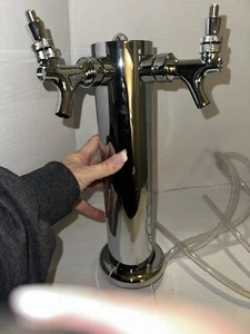 Draft Beer Tower Draft System - 2 Tap Faucets - Picture 1 of 2