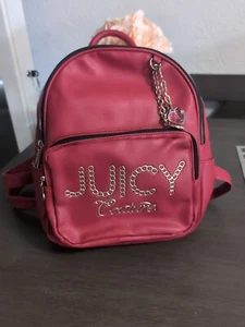 Juicy Couture Lime Light Backpack CHILI RED 12Hx10Wx5D GOLD DETAILS - Picture 1 of 8