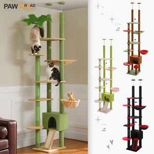 PAWZ Road Cat Tree Tower Scratching Post Floor to Ceiling Cats Tower Furniture - Picture 1 of 37