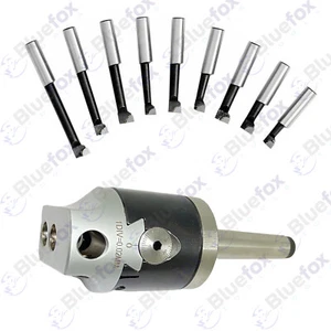 50mm Boring Head Set With Mt2 Shank And 9pc 12mm Boring Bars - Picture 1 of 9