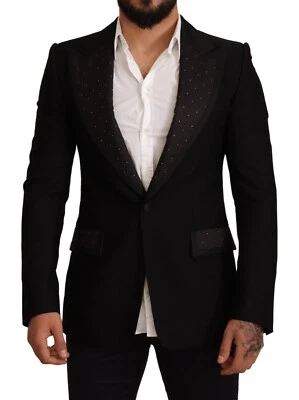 Chaqueta Blazer Dolce & Gabbana Abrigo Negro Lana Calce Ajustado IT48 / US38 / M PRECIO DE VENTA SUGERIDO POR EL FABRICANTE $2400 Foto 1 de 4