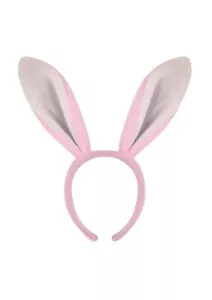 Oreja de conejo rosa diadema conejo disfraz vestido elegante gallina fiesta conjunto - Imagen 1 de 1