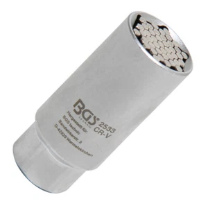 BGS Universal Nuss 2533 Multieinsatz Antrieb Innenvierkant 10 mm (3/8) SW 9-21mm - Bild 1 von 1
