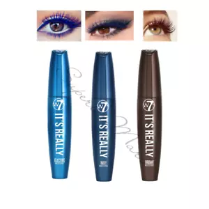 3X W7 Mascara It's Really Navy Electric Brown Mascara Enhancing Lengthening - Picture 1 of 9