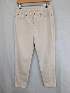 Jonny-Q Damen Jeans Beige Größe 12 Skinny Cropped Biker Ankle Zip - Bild 1 von 14