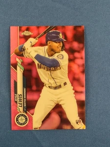 2020 Topps Chrome Kyle Lewis RC Rookie Purple Refractor #186 - Picture 1 of 2