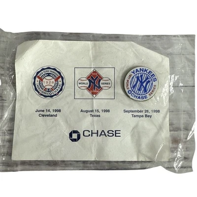 Yankees 1998 World Series Pin Chase Bank New York MLB USA - Image 1 of 4