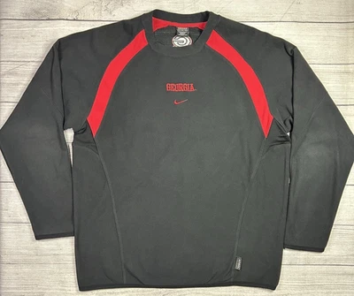 Vtg Nike Georgia Bulldogs Therma Fit Shirt Men’s Size L Black Center Swoosh - Image 1 of 4