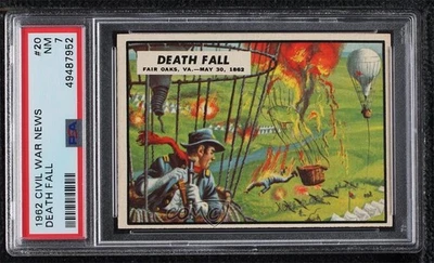 1962 Topps Civil War News Death Fall #20 PSA 7 ne4 - Image 1 of 3