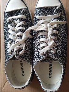 Used Converse All Star CTAS OX Club Cheetah Leopard 166555C Size M 8.5 W 10.5 - Picture 1 of 5