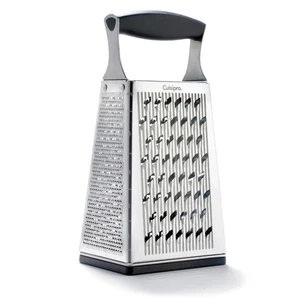 Stainless Steel Cheese Grater with Handle, 4 Sided Box Grater for Kitchen, Gi... - Picture 1 of 6
