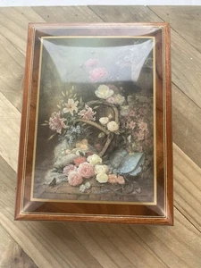 Reuge Italian Jewelry Box Wood Floral English Country Garden - Picture 1 of 19