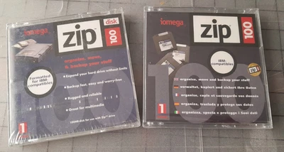 2 x New/Sealed Iomega 100 mb Zip Discs PC formatted - Image 1 of 3