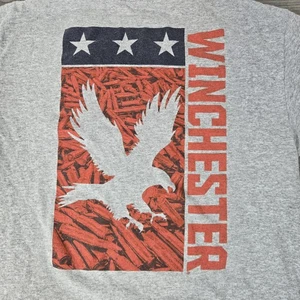 Camiseta Winchester Para Hombre Mediana M Gris Spellout Estampado Gráfico Camiseta Águila - Imagen 1 de 10