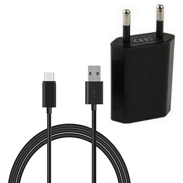 Caricabatterie Caricatore Casa Cavo Usb-c 5w Black Per Oneplus 9rt 5g Ace 2 Pro - Immagine 1 di 1
