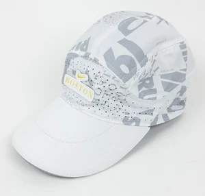 Boston Marathon Nike Tailwind Dri-Fit Hat White Gray Adult Running 2019 Aerobill - Picture 1 of 9