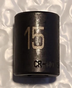 MATCO TOOLS "ADV" BP15M6V, 3/8" DRIVE, 15MM. IMPACT SOCKET, SHALLOW, 6 POINT. - Picture 1 of 7