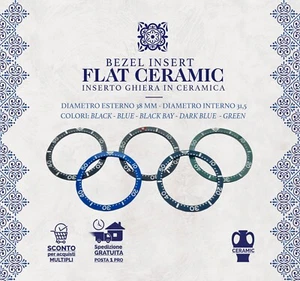 Ghiera ceramica inserto compatibile seiko skx srpd verde nera blu sub ricambio - Foto 1 di 11