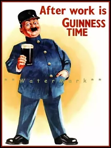 After Work Is Guinness Time Vintage Posterdruck Kunst irische Bierwerbung - Bild 1 von 4