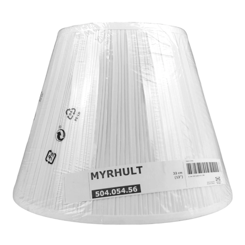 IKEA MYRHULT Soft Decorative Classic White Textile Lamp Shade 504.054.56 13 inch - Image 1 of 1
