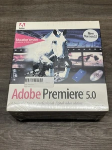 NEW Adobe Premiere 5.0/5.1 Big Box Education Version SEALED Windows 95 - Picture 1 of 5