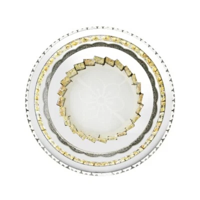 Plafoniera Led 108W Rotonda Bianca e Oro CCT luce regolabile M LEDME - Immagine 1 di 3