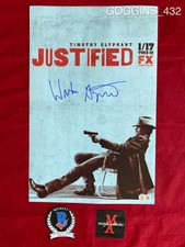 WALTON GOGGINS AUTOGRAPHED SIGNED 11x17 PHOTO! JUSTIFIED! BECKETT COA!