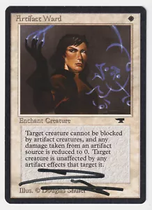 Signed Artifact Ward NM Antiquities Artist Douglas Shuler 1994 WOTC MTG Magic! - Picture 1 of 2