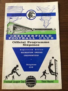 RARE Chesterfield v Stoke City League Cup Programme, 13/10/1965 - Picture 1 of 1