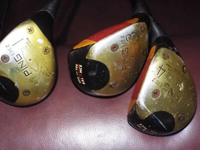 Vintage Ping Eye 2 RH Driver,1, 3, and 4 Golf CLub Wood Set - Image 1 of 4