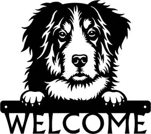 Bernese Mountain Dog Detailed Dog Face Welcome Sign or Custom Name - Picture 1 of 13