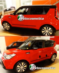 Protezioni porte fasce portiere 3D in plastica nera per Kia Soul II 2014- - Imagen 1 de 3